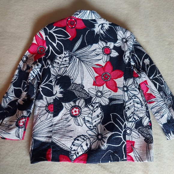 Summery retro jacket, floral cotton - Picture 6 of 7